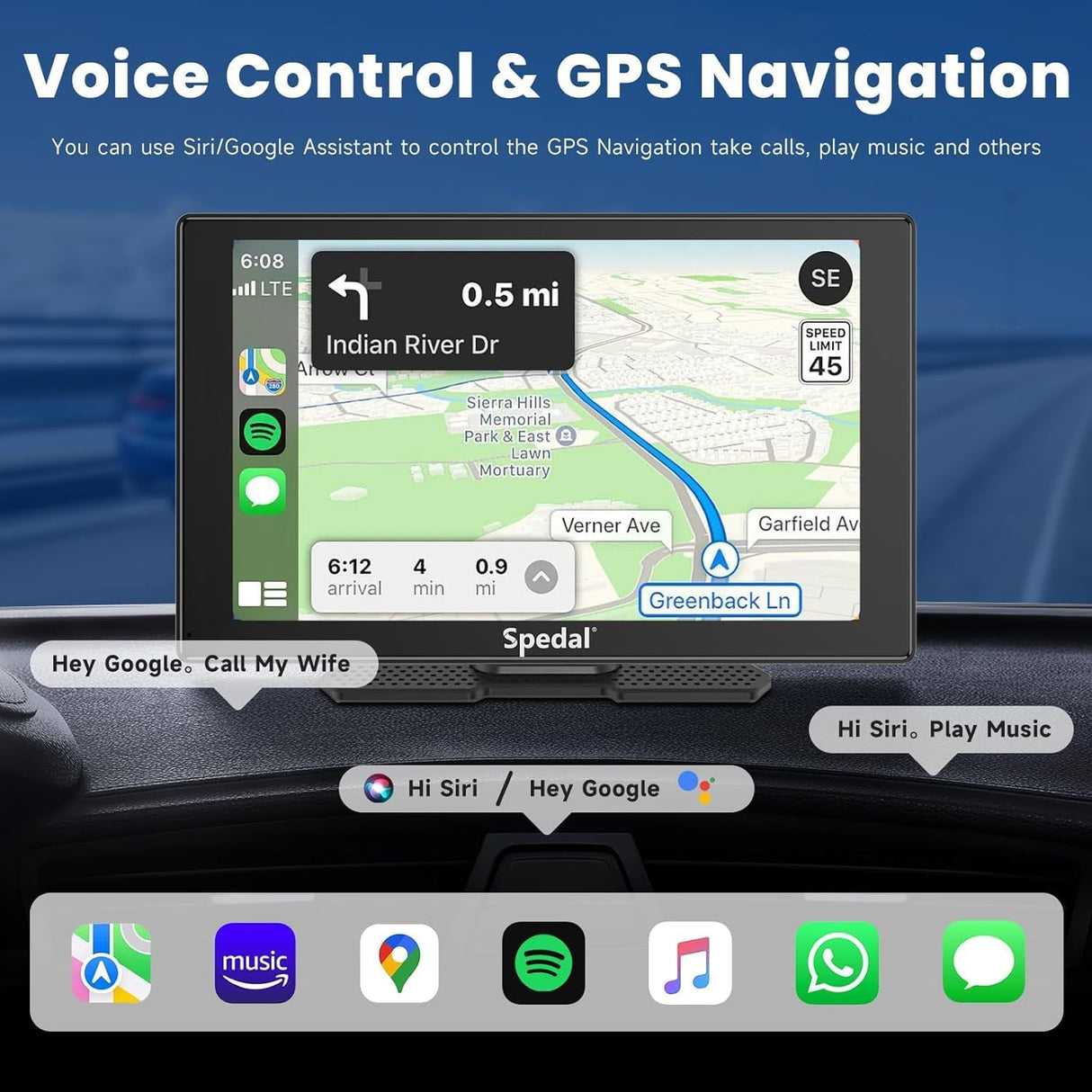 CL811-9" Car Play Screen with 2K Dash Cam/1080P Backup Camera