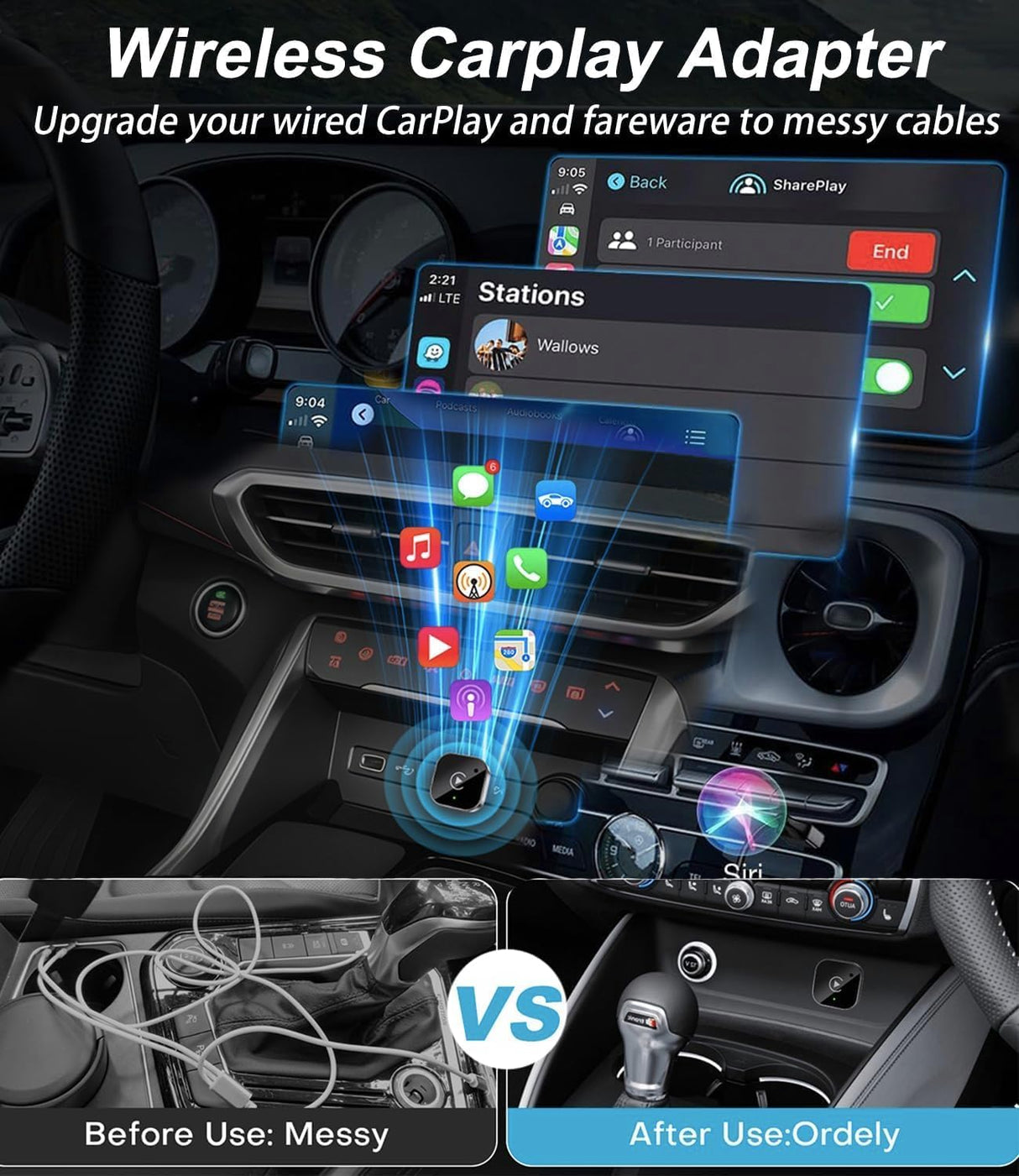 Spedal 323P Wireless Fast Auto-Connect, Compact Plug & Play for iPhone/Android, USB/USB-C, No Delay