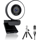AF966-4K Webcam with Ring Light Dual Mics