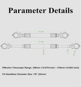 22mm Aluminum Alloy Motorcycle Balance Bar Crossbar Handlebar（black）