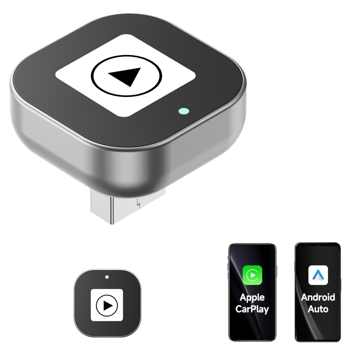 Spedal CL322-2 in 1 Wireless CarPlay Adapter, Plug & Plug Auto Connect No Delay