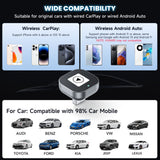 Spedal CL322-2 in 1 Wireless CarPlay Adapter, Plug & Plug Auto Connect No Delay