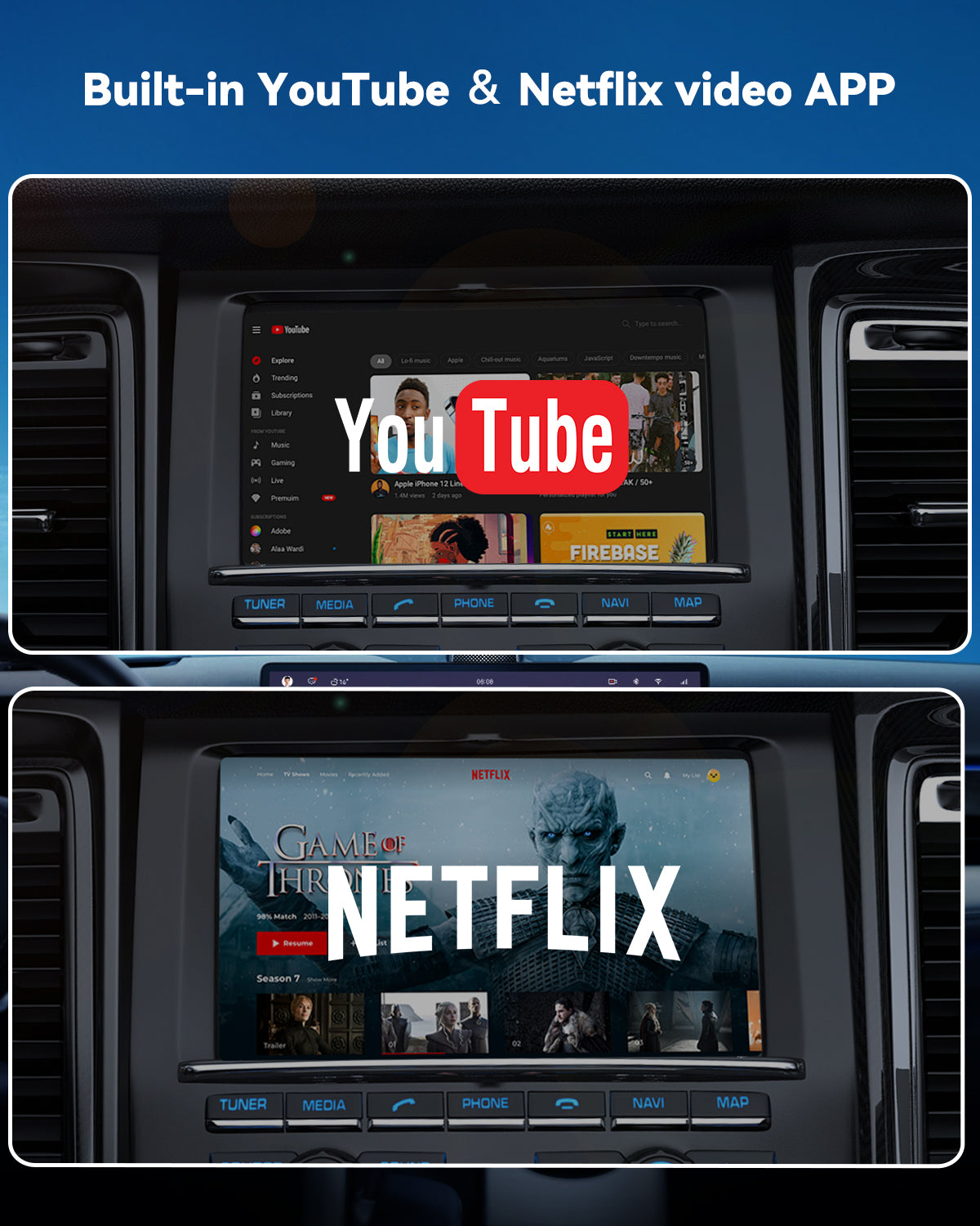 Spedal Netflix CarPlay Adapter | Wireless Car Play Smart Box with