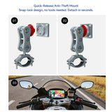 Spedal CL871P- 6.25" Motorcycle CarPlay ＆ Android Auto Screen Quick-Release Anti-Theft Mount +TPMS & Full Body Waterproof, GPS