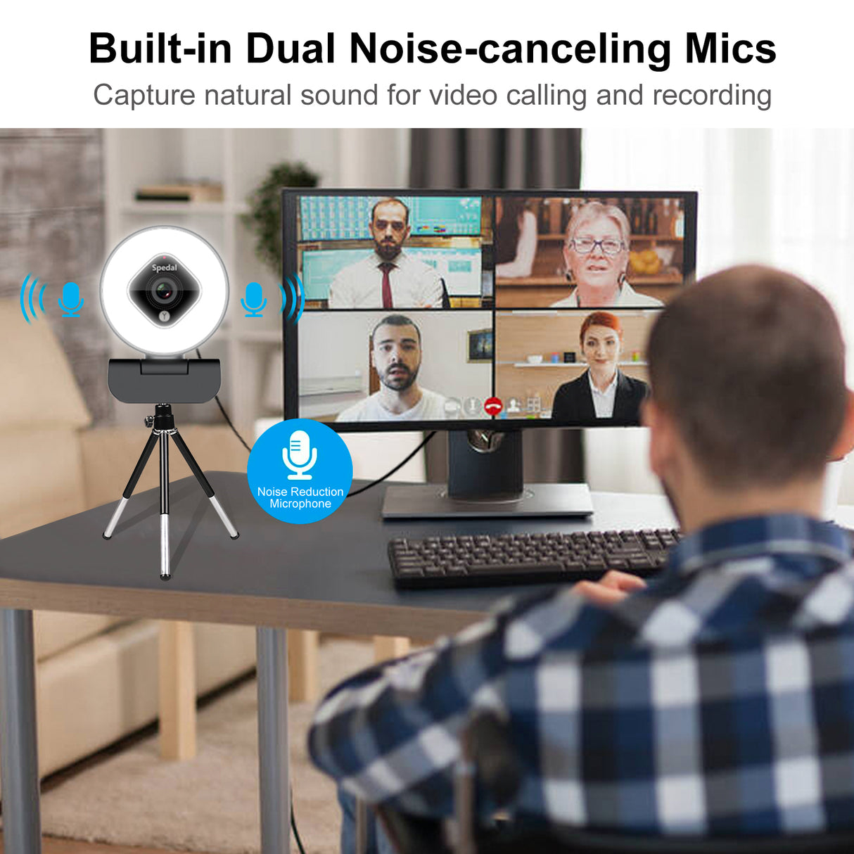 AF962-1080P Webcam with Ring Light /Tripod