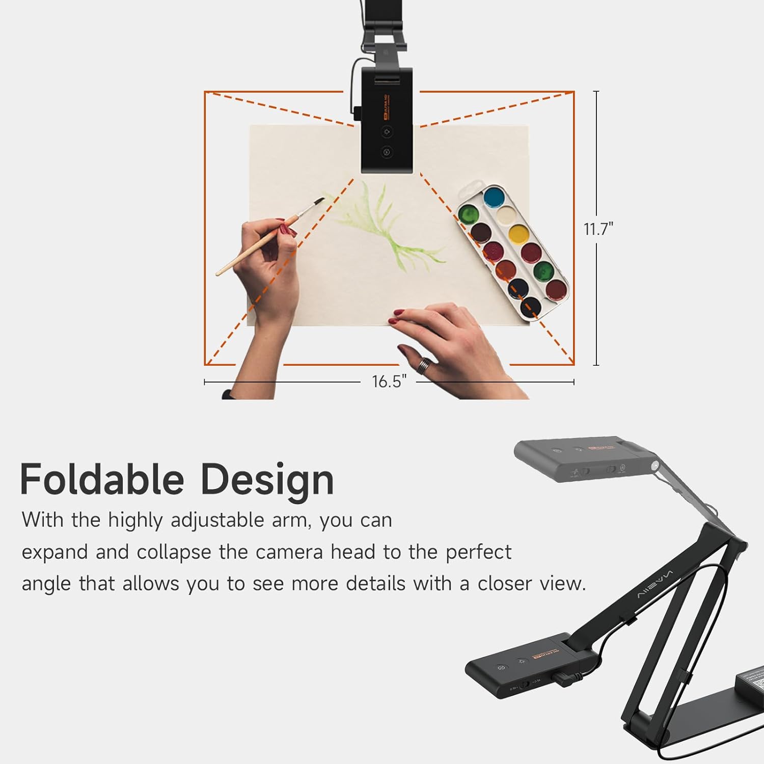 VIISAN VS13AI USB Document Camera with AI-Noise Reduction Mic
