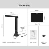 VIISAN DB8401 16MP Document Camera for Office & School, Windows/macOS Certified USB Scanner with OCR,TTS,Barcode Recognition, Fo