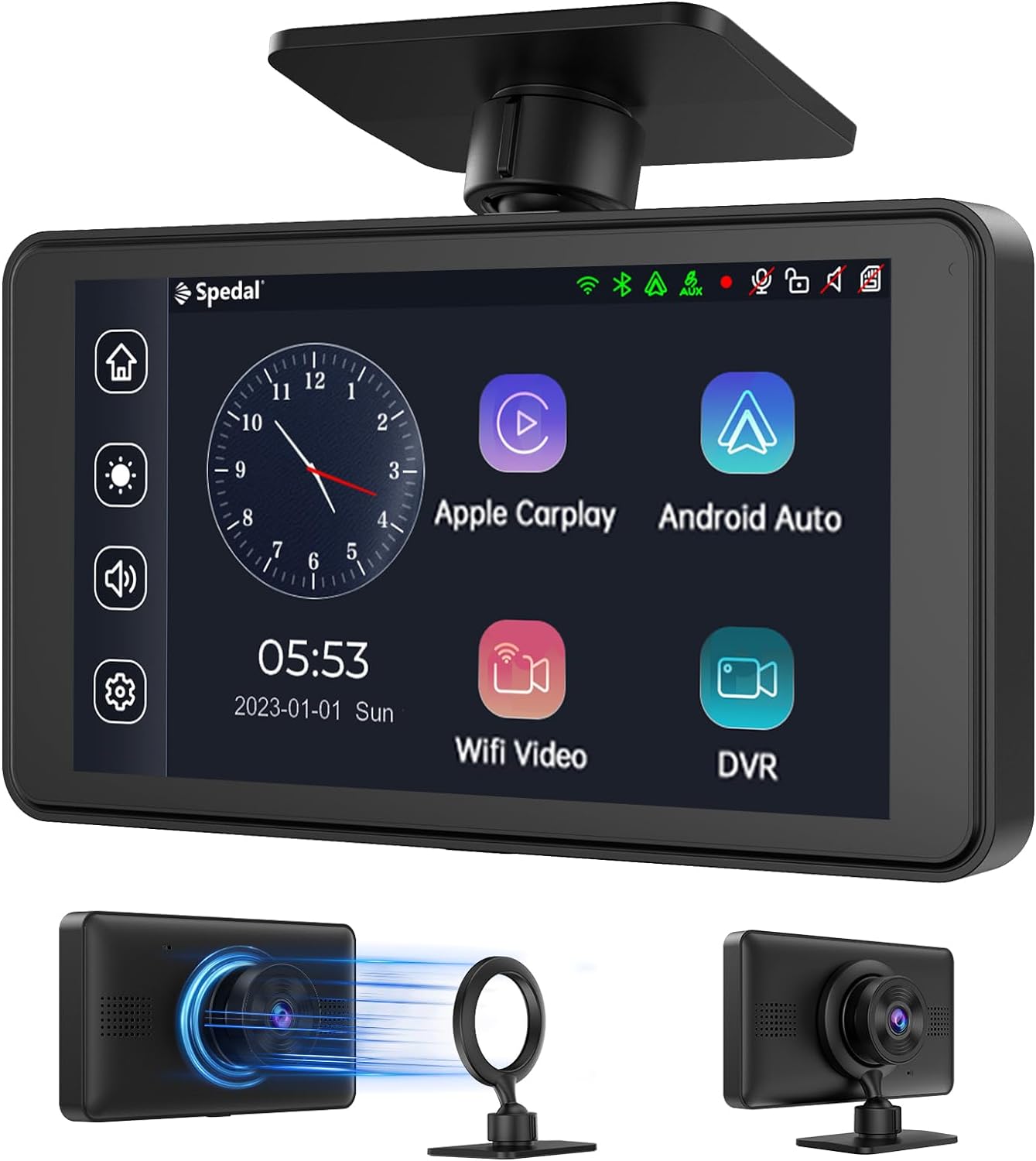 CL518-5 Inch Portable Car Stereo Wireless CarPlay with 2.5K