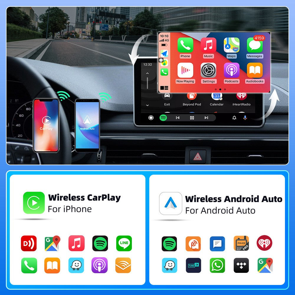 Spedal 320S 2 in 1 Wireless CarPlay Android Auto Adapter  Car Dongle Auto Connect Plug