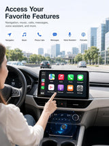 Hyphoon Mini Wireless CarPlay & Android Auto Adapter, Low-Profile USB-A 2-in-1 Wireless Adapter for Factory Wired CarPlay/Android Auto Cars, Plug-in Once Auto Reconnect, 5GHz WiFi, USB-C Adapter Included