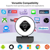 AF962-1080P Webcam with Ring Light /Tripod