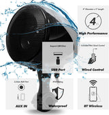 All-in-One Built-in Bluetooth Amplifier Full Range Waterproof Motorcycle Stereo Speakers Audio Amp System with AUX