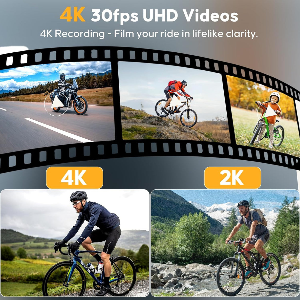 Spedal Multi-functional Bike Light with GPS Speed Display & 1080P Camera & App 64G Card