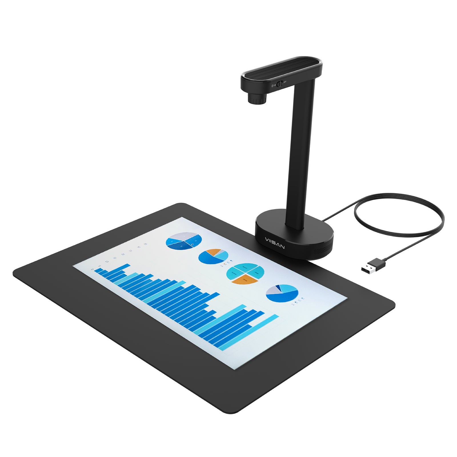 VIISAN A8401 16MP Portable Document Scanner Camera, A4 Capture