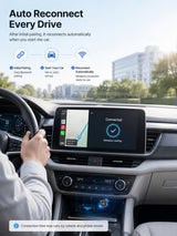 Hyphoon Mini Wireless Android Auto & CarPlay Adapter, Low-Profile USB-A 2-in-1 Wireless Adapter for Factory Wired Android Auto/CarPlay Cars, Auto Reconnect, 5GHz WiFi, USB-C Adapter Included Brand: Hyphoon