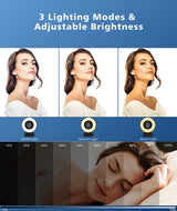 AF966-4K Webcam with Ring Light Dual Mics